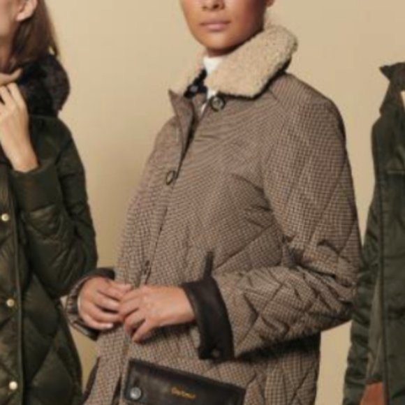 Barbour killhope faux fur quilted coat Clearance